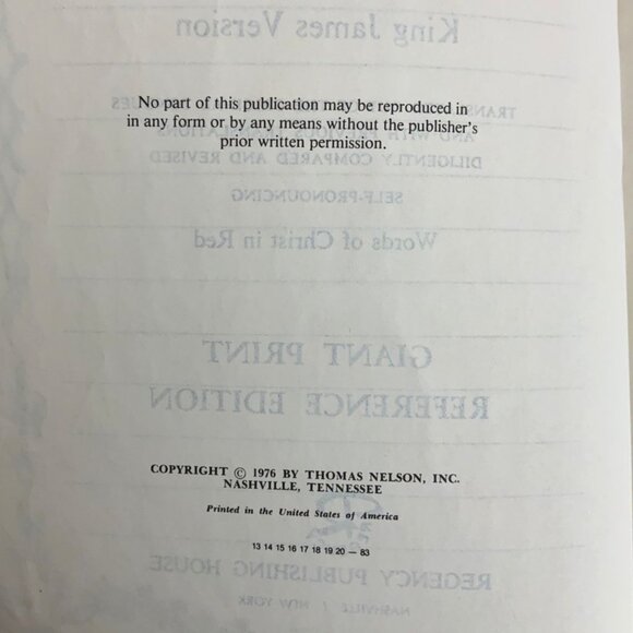King James Version Holy Bible Giant Print Reference Edition Regency 1976 - Picture 4 of 12